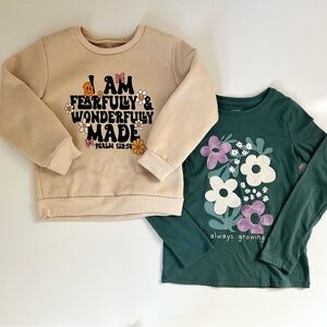 Girls Inspirational Long Sleeve Shirt Bundle